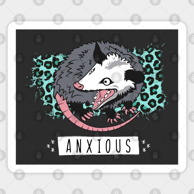 Anxious Possum Sticker by Toodles & Jay